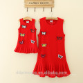 Baby Kleid schneiden Mutter Tochter passendes Kleid rot Schmetterling Tier Baumwollkleid